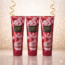 Bath Body Works - Japanese Cherry Blossom Hydration Body Cream 8 oz 3 Pack