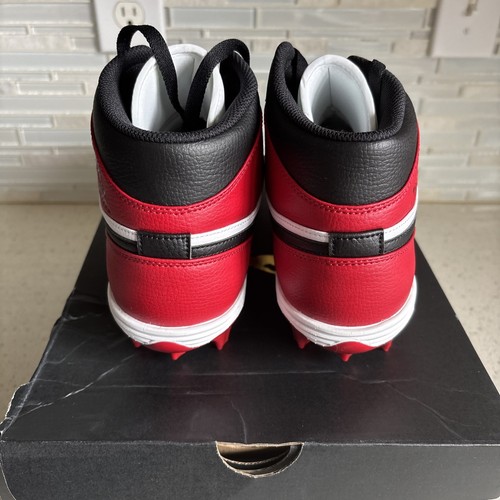 Nike Air Jordan 1 Mid TD Chicago Football Cleats Mens Size 10.5 - Picture 4 of 15