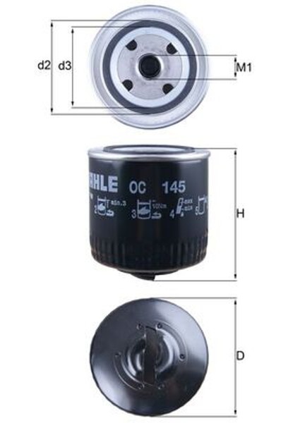 ÖLfilter Mahle OC 145 Anschraubfilter FüR Seat VW Skoda Arosa Polo Lupo 6X1 6U1-image