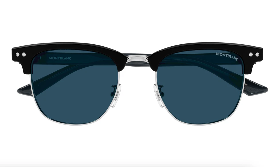 Montblanc MB0382S-002 Black & Silver Clubmasters – Blue Lens Modern Look - Image 2 of 4