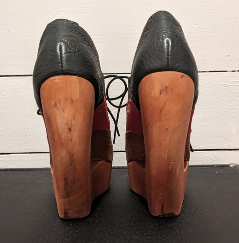 Jeffrey Campbell Havana Last Rockin Plataformas Oxford Madera Recortada Cuña 8 - Imagen 4 de 20