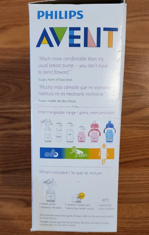 Philips Avent Extractor de leche manual biberón y pezón NUEVO caja abierta Foto 3 de 4