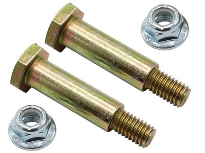 2x Schraube (kurz) + Mutter für Stützrad passend für Bolens BL200/105H 13A7511N6