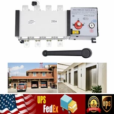 Automatic Transfer Switch 250A 4-Poles AC 110V  Grid to Generator Industrial