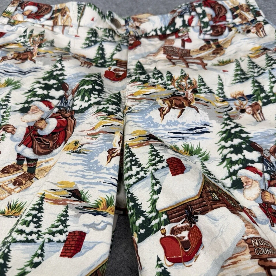 Loudmouth Shorts Mens 32 Christmas Holiday Print Golf AOP Santa North Pole - Image 4 of 4