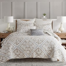 Becker Taupe Full/Queen Quilt Set - Levtex Home