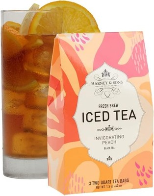 Fresh Brew Peach Iced Tea, 3 count box, Makes 6 Quarts of Iced Tea