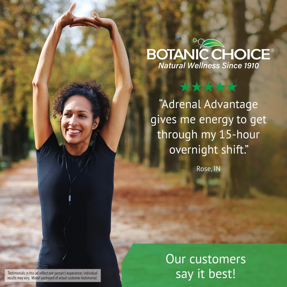 Suplemento dietético energético Botanic Choice Adrenal Advantage™, 30 cápsulas Foto 4 de 4