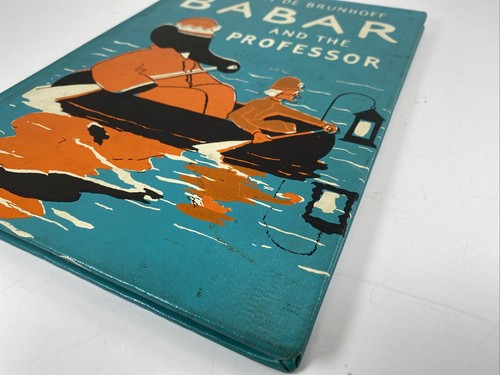 Babar Professor Elephant Vtg Book De Laurent Brunhoff Hardcover Rare Cover 1957 - Picture 3 of 12
