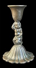 Alter Kerzenst&auml;nder Powolny Stil  Zinn Bronziert Ca. Um 1900/1930