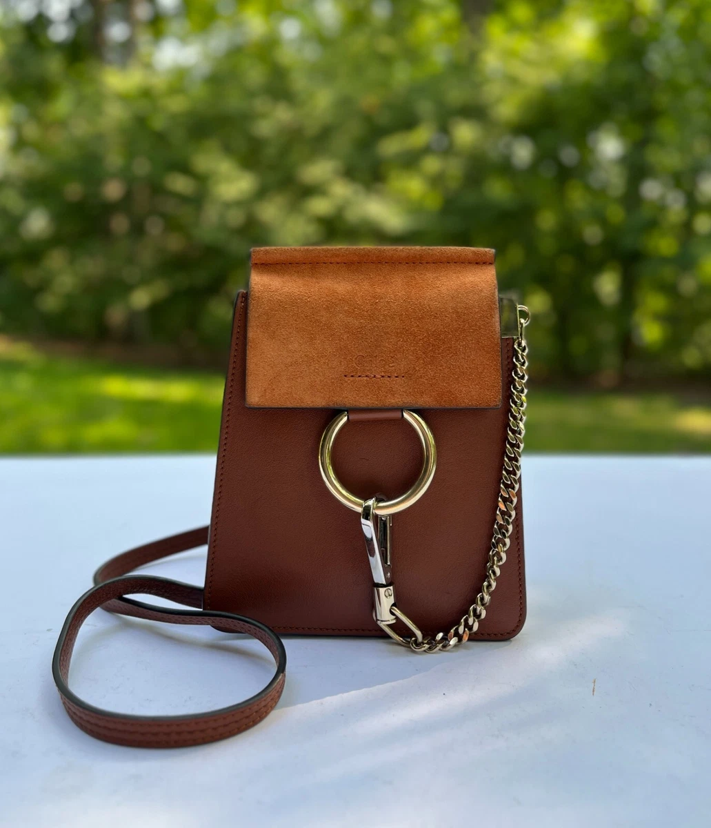 pre-owned Chloe Faye Small Crossbody Bag-Brown