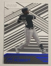 2021 Panini Chronicles - Clear Vision #5 Luis Robert Blue #19/50