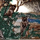 1 oz Silver Art Bar PRIVATELY ENAMELED Kodiak Island Bears Hamilton ATB - F8757