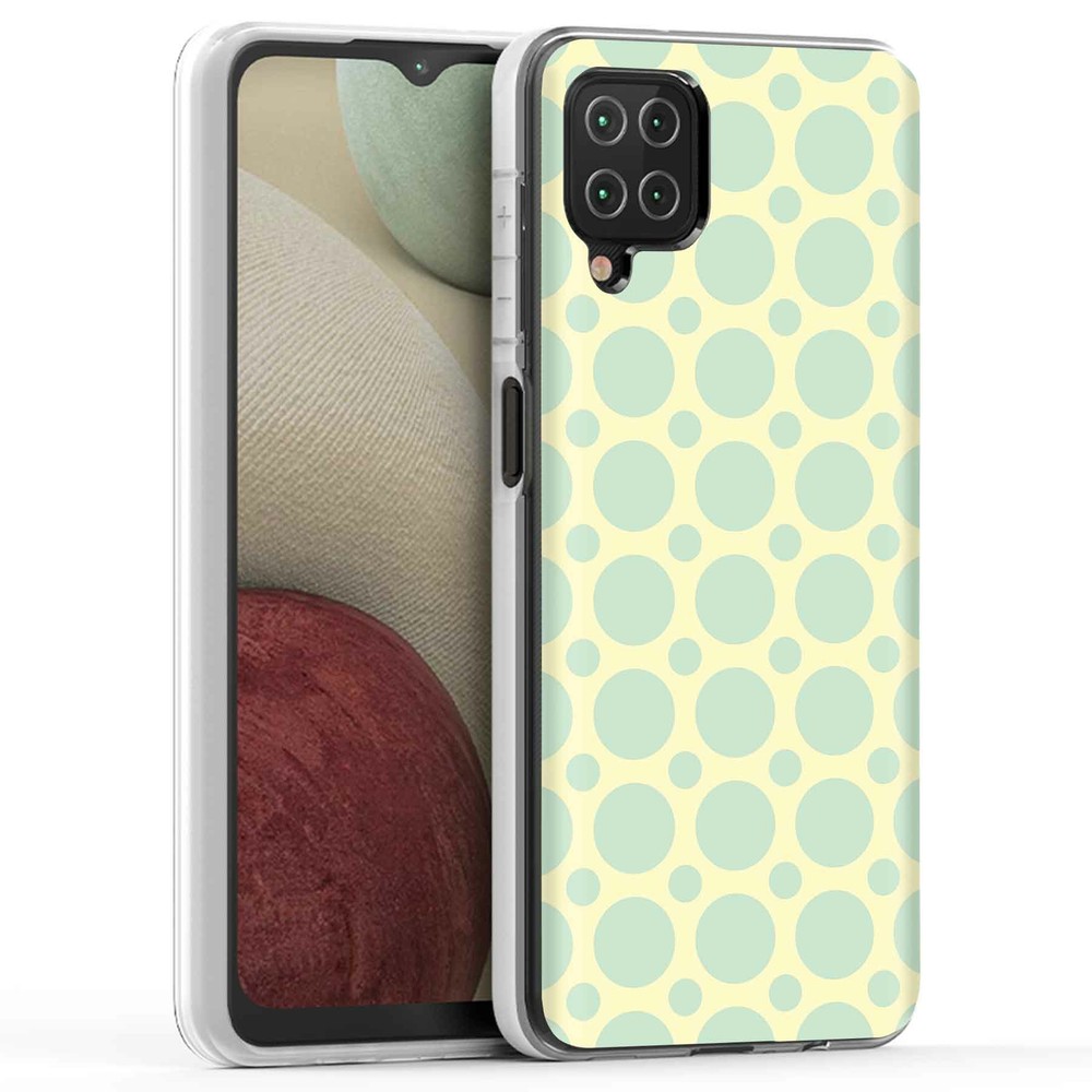 Samsung Galaxy A12 Case with Turtle Circle Green Print - USA Design