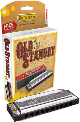 Hohner Enthusiast Harmonic Old Standby, Key of C, Chrome (34BBX-C), *NEW* 