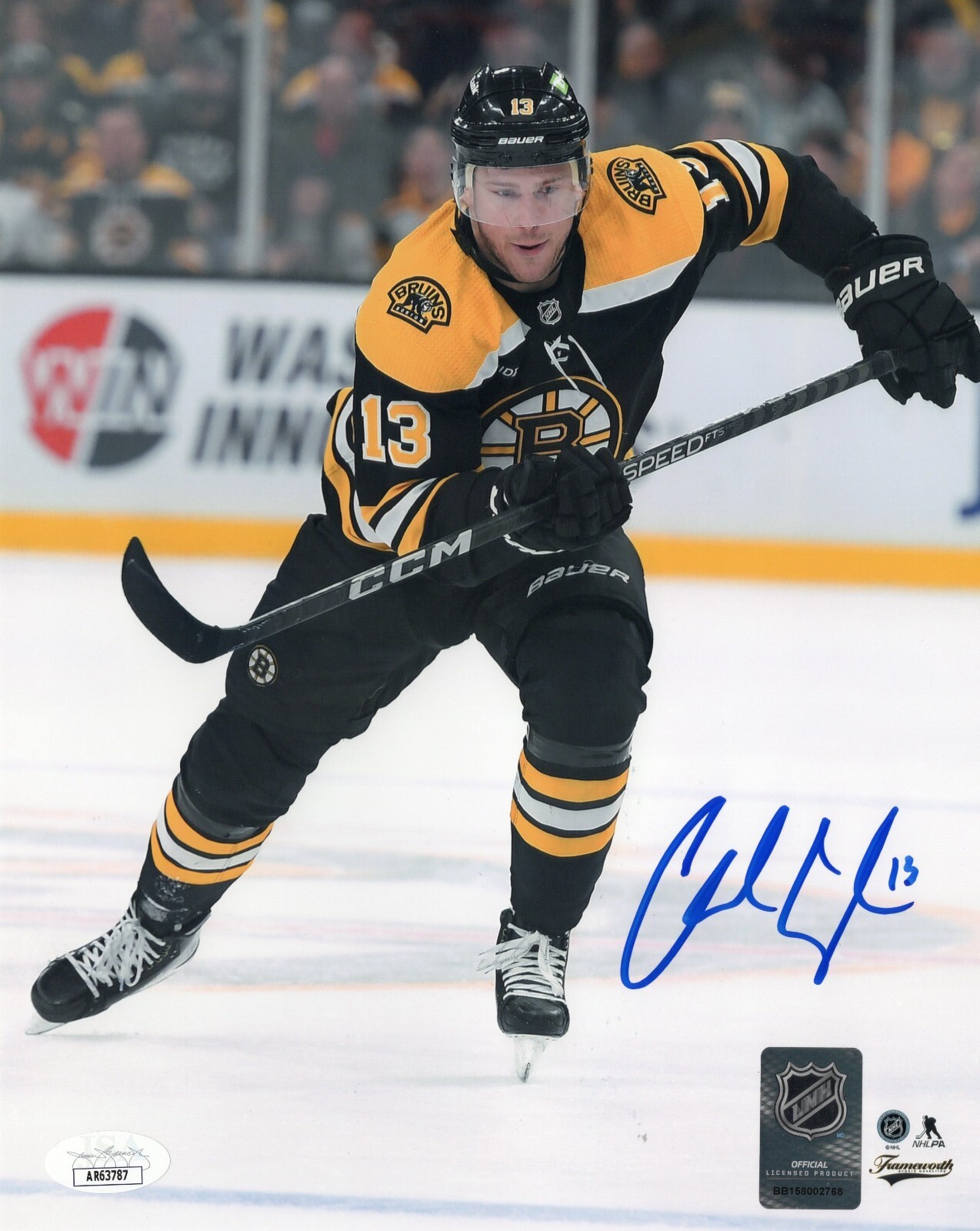 Charlie Coyle Autographed Signed Boston Bruins 8x10 photo NHL JSA COA 