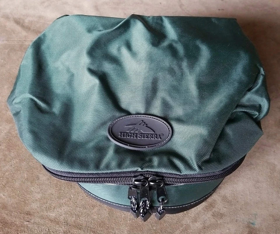 Green Tri-Compartment Drop Bottom Travel Picnic Lunch Camping Beach Cooler Bag Foto 3 de 4