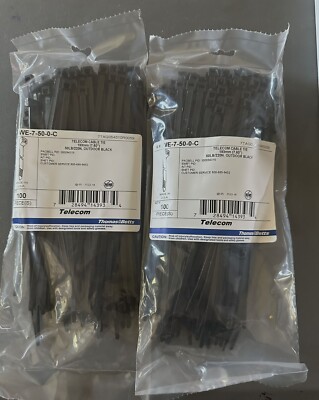 Thomas & Betts Telecom Cable Zip Ties Outdoor Black