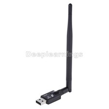 300Mbps Wireless USB Network Card WiFi Adapter with Antenna WPS Button new