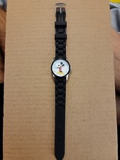 Disney Mickey Mouse Womens Watch Mck861 Black Silicone Band NEEDS BATTERY B54