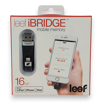 Leef iBridge 16GB Portable MFi USB Storage for iPhone/iPad/iPod - Black