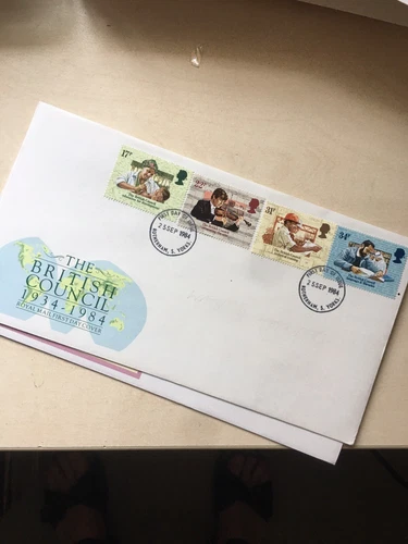 GB FDC FIRST DAY COVER 1984 THE BRITISH COUNCIL ROTHERHAM PMK UNADDRESSED WCP