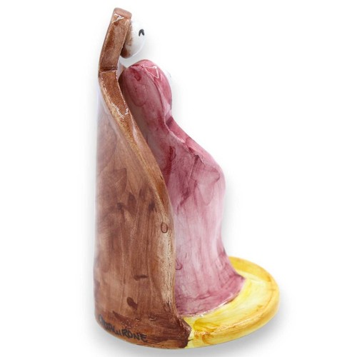 Crèche Stylisée en Céramique Caltagirone, H 13 X 7 CM Ca. Saint Famille - Photo 3 sur 7