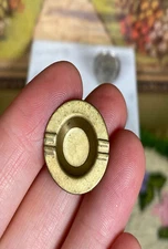 Vtg 80s Dollhouse BRASS ASHTRAY Miniature Metal Smoking Smoker Cigarettes Tray