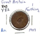 1943 George VI Farthing — photo from another recent sale