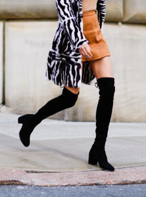 $950 STUART WEITZMAN TIELAND OVER THE KNEE BOOTS SIZE 7 US