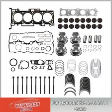 G4KJ Engine Rebuild Overhaul Gasket Kit & Pistons Kit For Hyundai KIA 2.4L 11-20