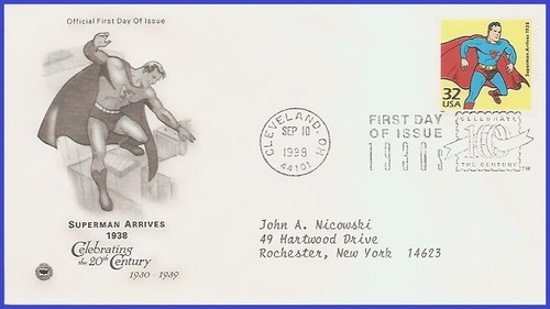 USA5 #3185f ADDR PCS ARTCRAFT FDC 1930 Superman Arrives