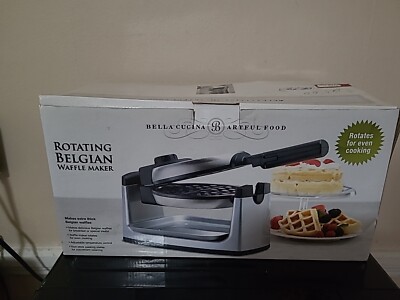 Bella Classic Rotating Belgian Waffle Maker With Nonstick Plates, Removable Drip