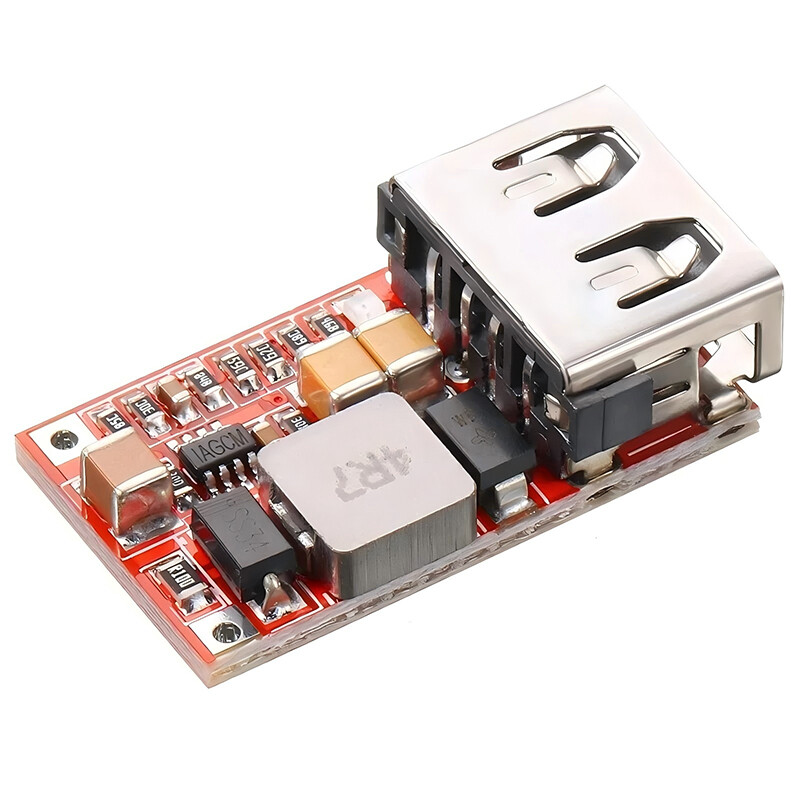 6-24V Input to 5V 3A Output USB Charger Module DC-DC Buck Step-Down ...
