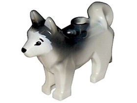 LEGO Husky Dog with Bone Minifigure Pet Animal City Arctic Exploration NEW