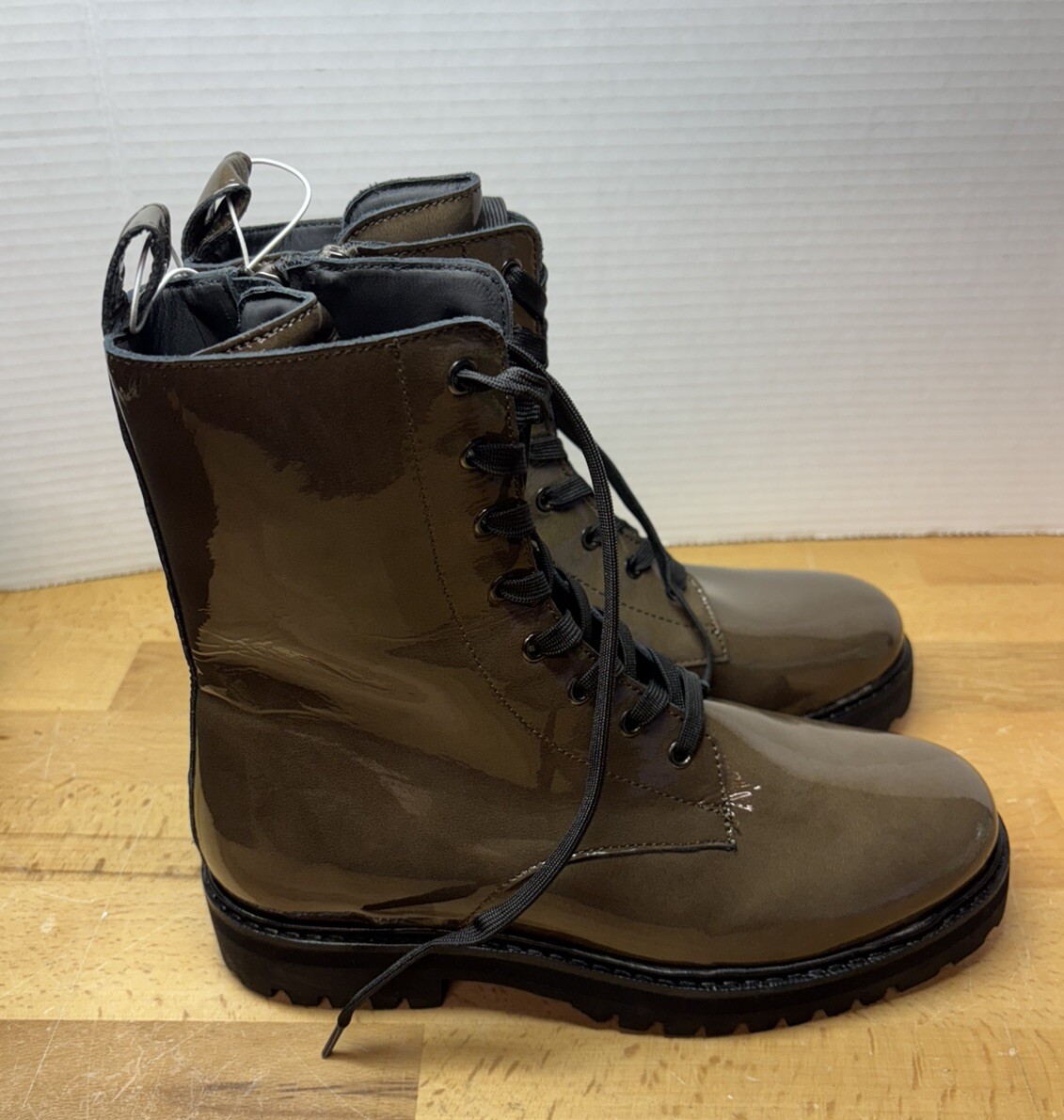 Thursday Boot Co Combat Boots Olive US Women's Size 8.5 Rugged Leather-image