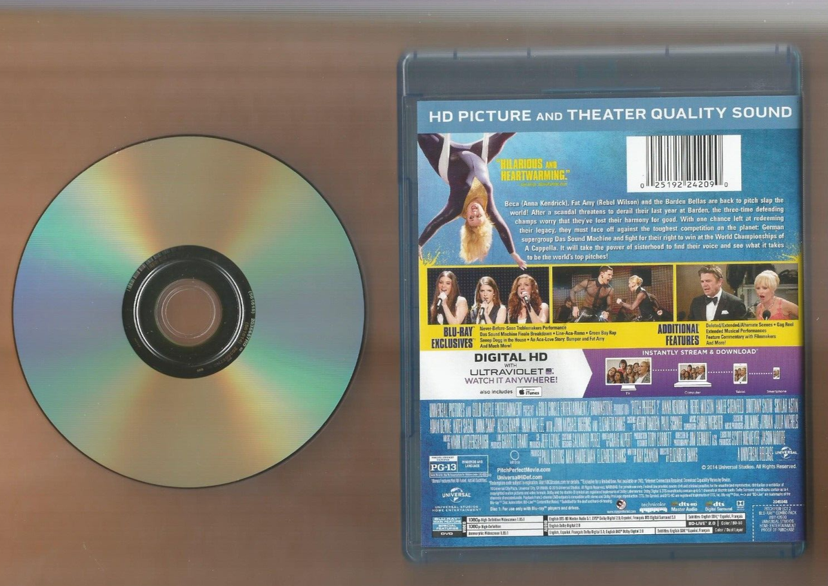 Pitch Perfect 2 (Blu-ray, DVD, 3-Disk, 2015) ~ Anna Kendrick