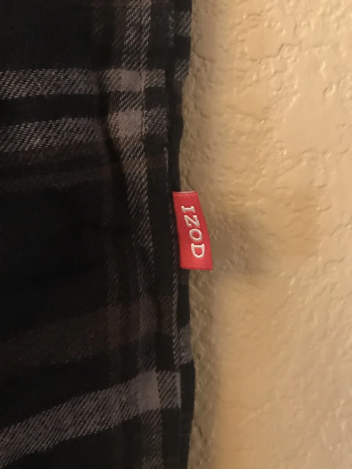 Pantalones de salón Izod para dormir talla mediana M pierna recta polar pijama pantalones Foto 2 de 4