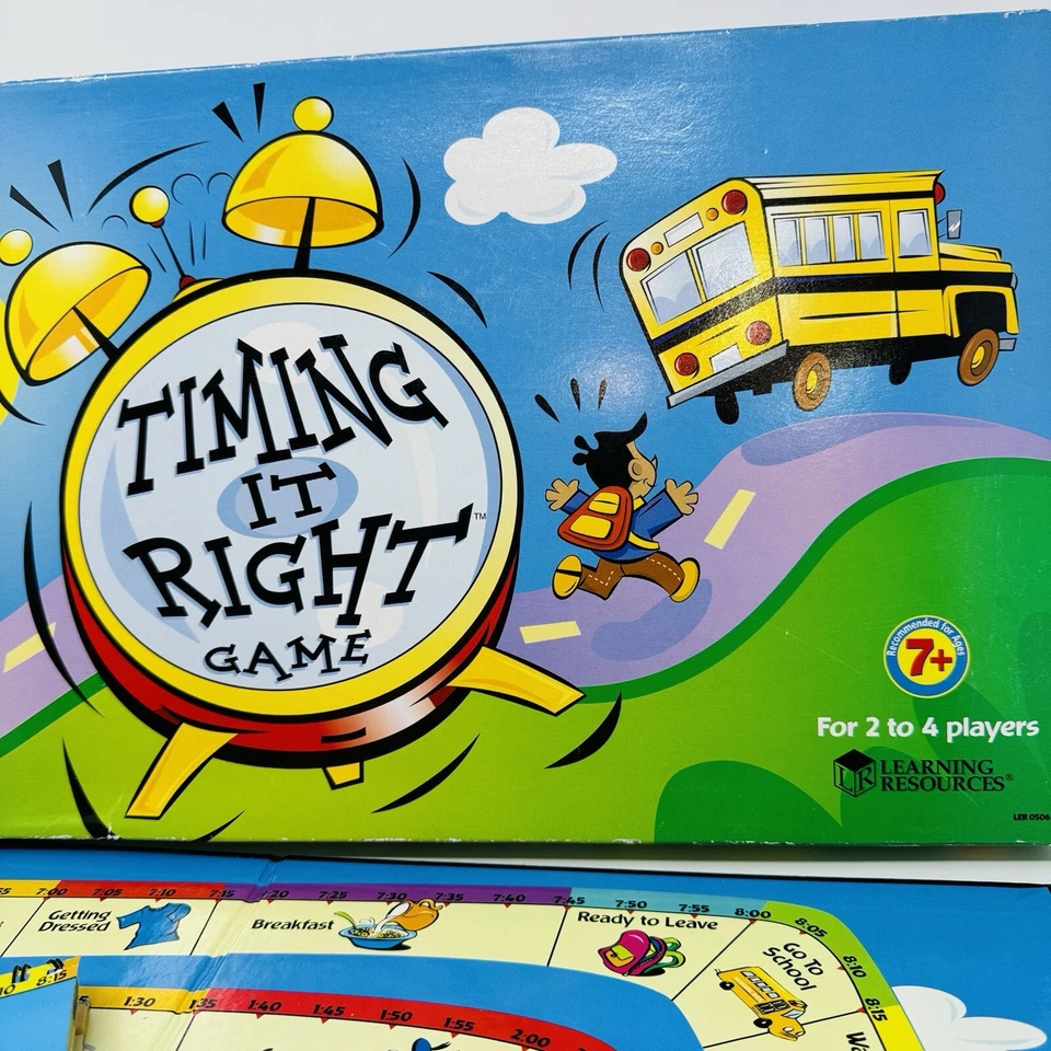 TIMING IT RIGHT Learning Resources Childrens Educational Board Game CompleteNice - Image 3 of 4