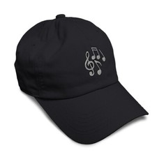 Soft Women Baseball Cap Silver Musical Notes Embroidery Dad Hats for Men