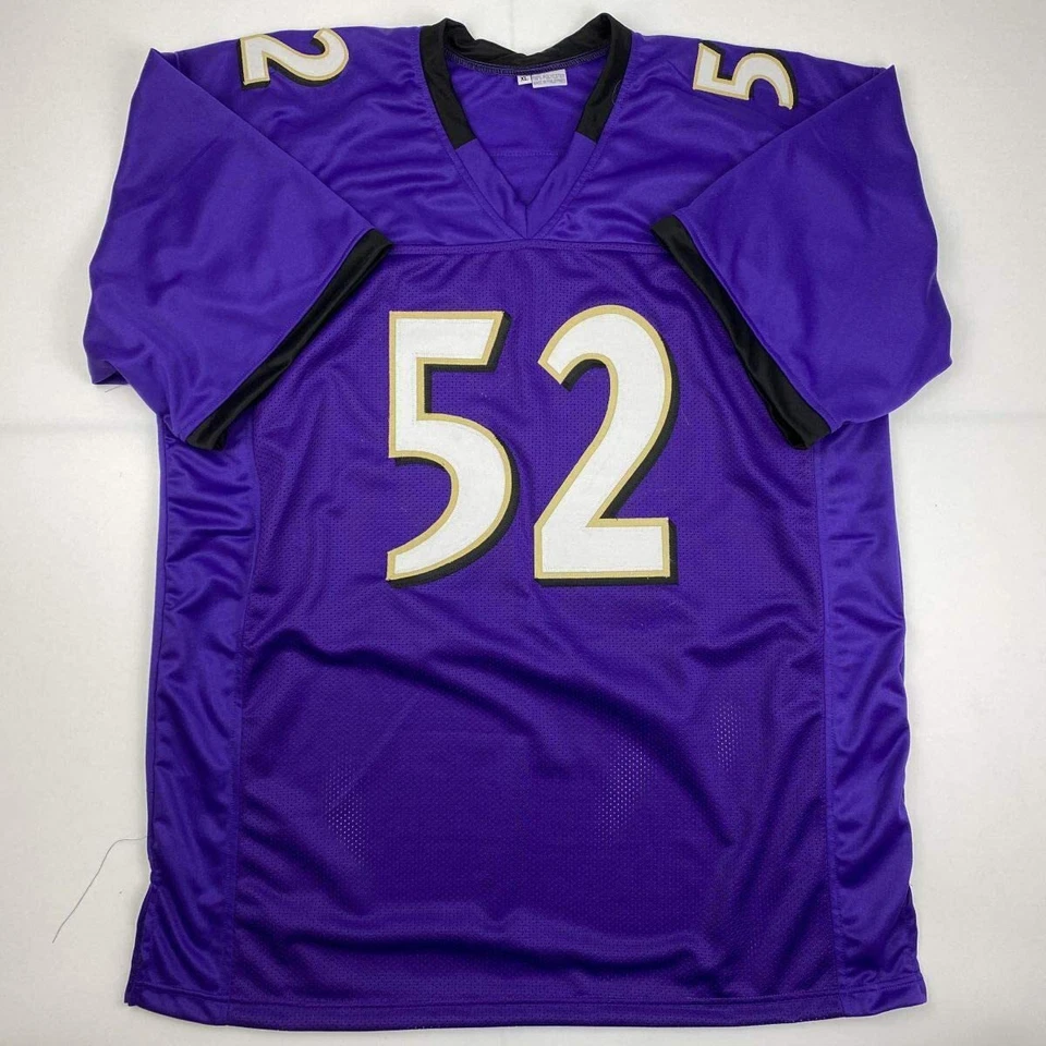 Autographed/Signed Ray Lewis Baltimore Purple Football Jersey PSA/DNA COA - Image 4 of 4