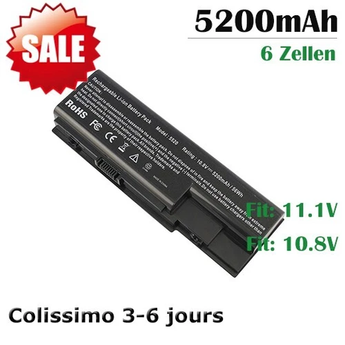 5200MAH Batterie pour Acer Aspire 8730G Aspire 8730ZG Aspire 8735G Aspire 8735ZG