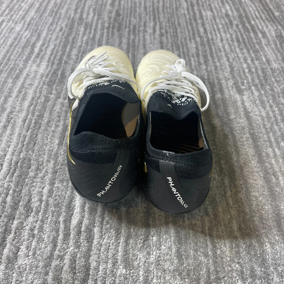 Nike Phantom GX 2 Elite FG Soccer Cleats Mens 6.5 Women 8 White Black FJ2559-100 - Image 2 of 4