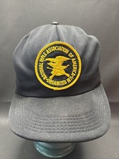 Vintage NRA NATIONAL RIFLE Mesh Snapback Trucker Cap Hat USA Black