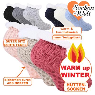 4 -  8 Paar Schmuseweiche Sneaker-Kurzform Hüttensocken Home Socks mit Noppen