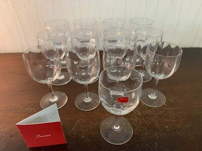 13 Red Wine Glasses Montaigne Optic Crystal Baccarat Price per Unit