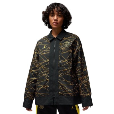 Nike Jordan x PSG Damen Anthem Jacke - Schwarz/Tour Yellow (DV2986 010)