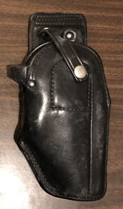 Vintage-AE-Nelson-84-4-Plain-Black-Leather-Holster-Fits-S-amp-W-L-Frame