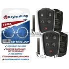2x New Key Fob Shell Pad Case for Cadillac ATS CT6 CTS SRX XT5 XTS Entry Remote