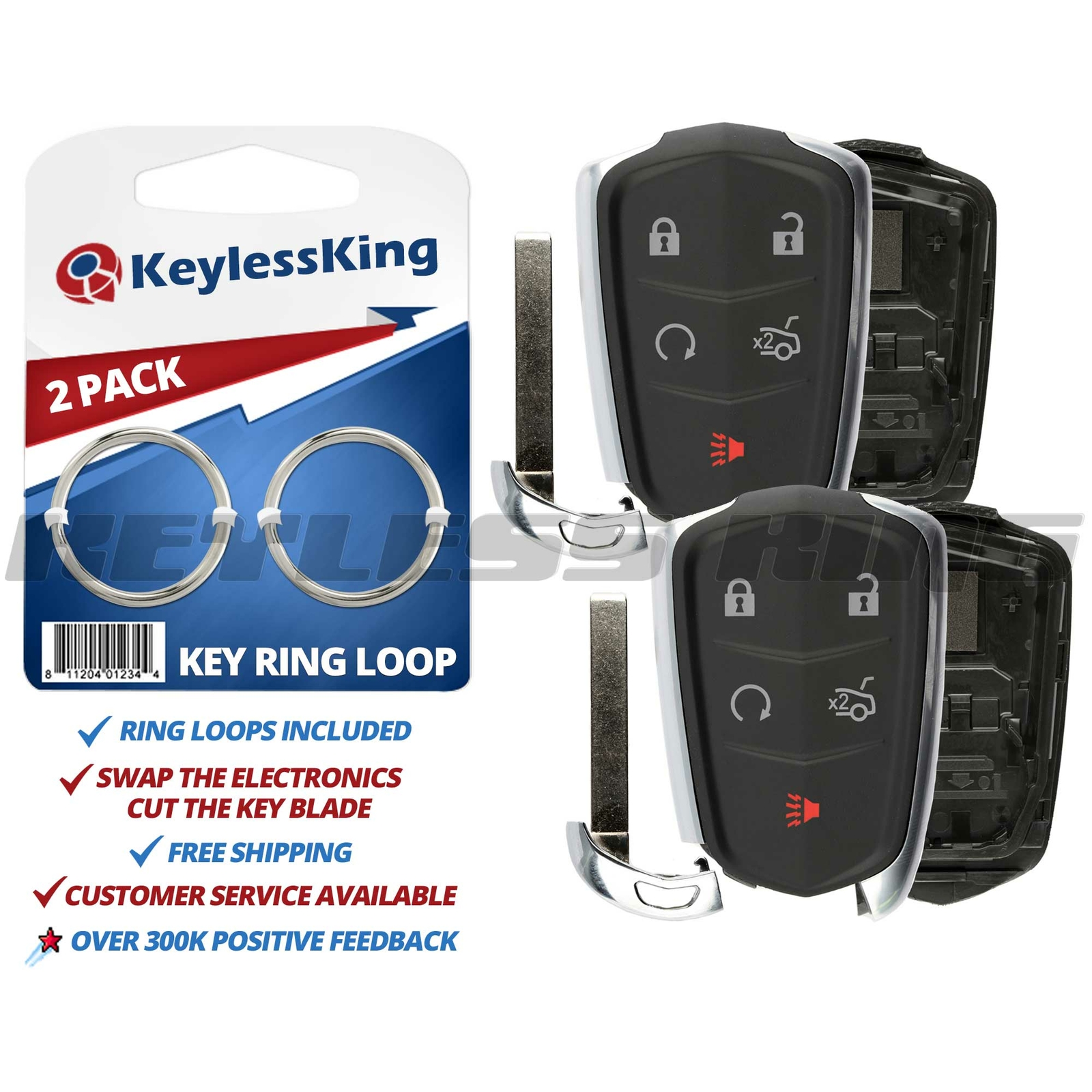 Remote Key Fob Shell Case For Cadillac ATS CT6 CTS SRX XT5 XTS  2015 2016 - Foto 9